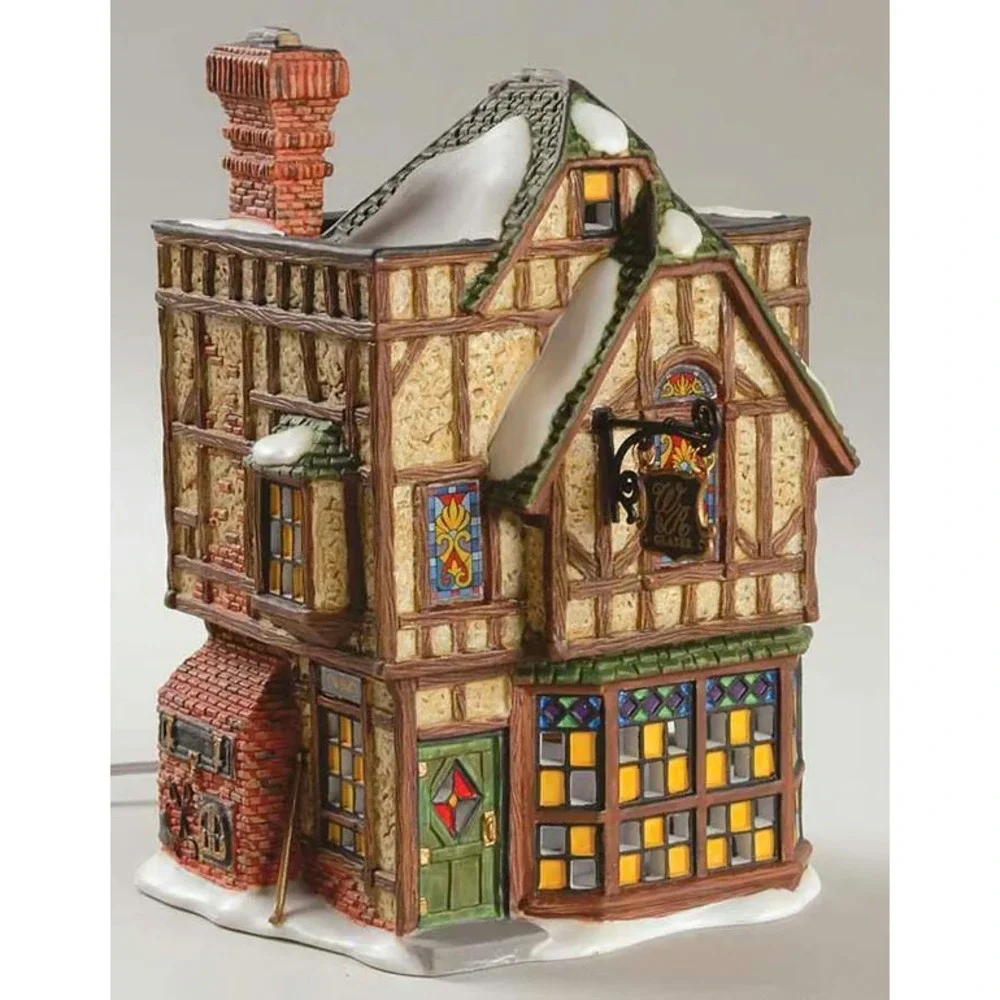 DEPT 56 DICKENS VILLAGE SERIES WILLIAM & ROBERT GLASER,  STAINED GLASS - RETIRED